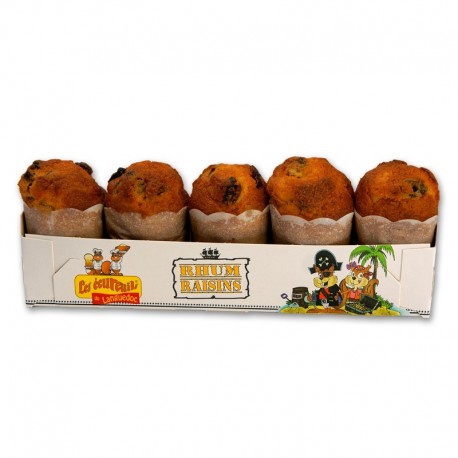 Cakes Ecureuils Rhum raisin x 5 - 190 gr