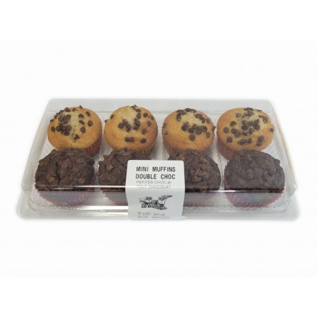 Mini muffins double choc x8