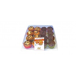 MINI MUFFINS COEUR FOURRE CHOCO NOISETTE X16