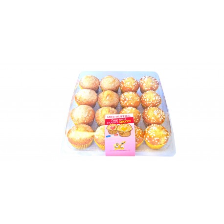 MINI MUFFINS COEUR FOURRE FRAISE ABRICOT X16