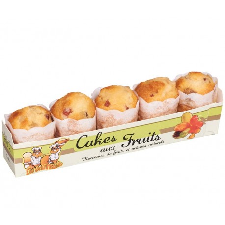 Cakes Ecureuils Fruits confits x 5 - 190 gr